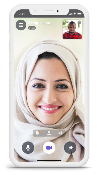 iPhone with Startmeeting video conferencing